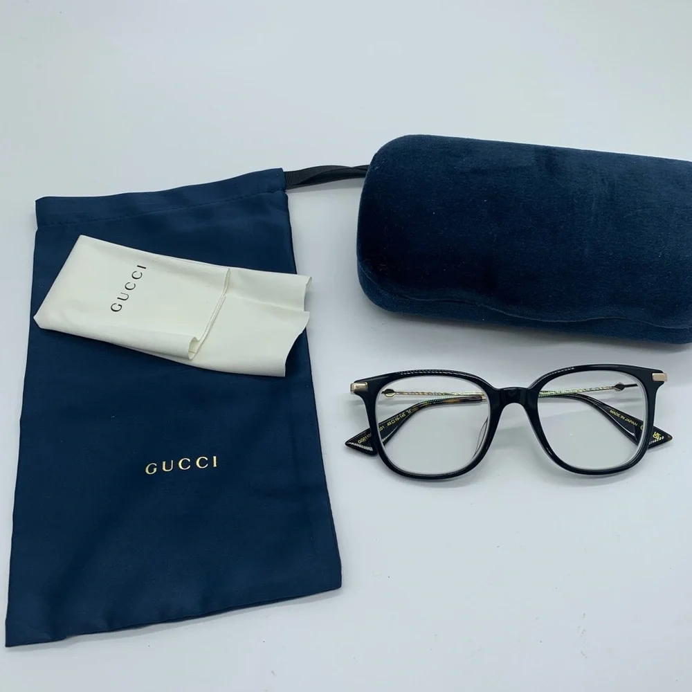 Gucci Black Square Eyeglasses Frame Women